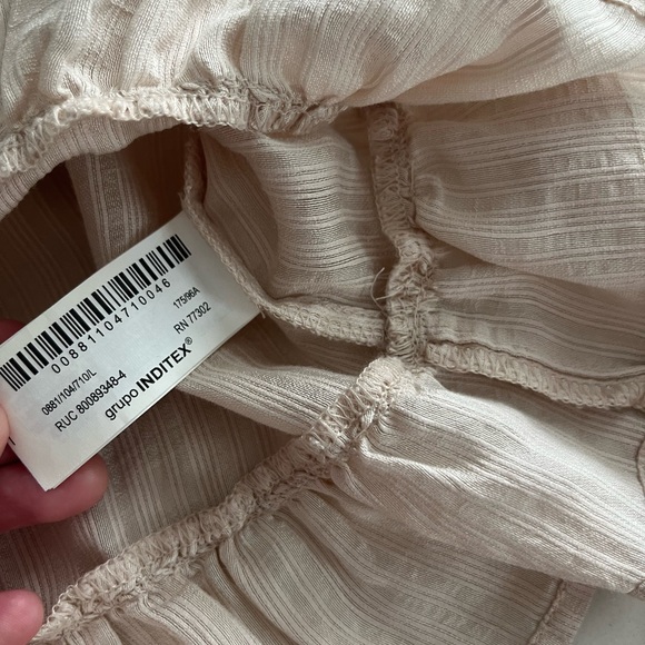 Zara Textured Bib Collar Blouse - Picture 9 of 10